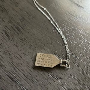 Chanel zipper pull necklace